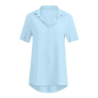 Proljetna haljina za prodaju hodnici ženske modne ljetne casual print ruffle bluza s kratkim rukavima