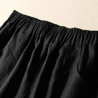 Simu Black suknja za žene Ženske čvrste draped proreza visoki elastični struk casual suknja omotač Asimetrična