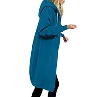 Ballsfhk ženska modna casual chirstmas ispis srednjeg kardigan jakne