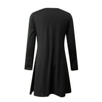 Virmaxy Cardigan džempe za žene modni džepovi s dugim rukavima Dugme Srednji duljina kardiganski kaput