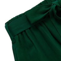 Umitay hlače za žene Ležerne ljetne elastične visokog struka pamučne i posteljine labave hlače džep