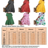 Francuska Dimple Ženska haljina Ženska O-izrez dugih rukava Blok u boji Etničko stil Comfy Ležerna haljina