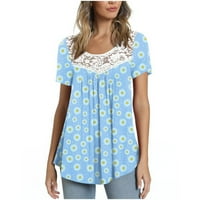 Ferernal Women Ljeto Ležerne prilike bez rukava Ležerne prilike za majicu O-izrez TOPS Bluze Dressy