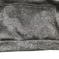 Skpblutn Ženske košulje Zimseni Jesen Ležerne prilike Udobne vrhove Solid V izrez Lose Majica V-izrez dugih rukava T-majice Grey XXL