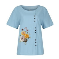 Ženski tenkovi Dressy Ležerne prilike cvjetni print skrivač sakrij bluzu bez rukava Ljeto Sakrij trbuh