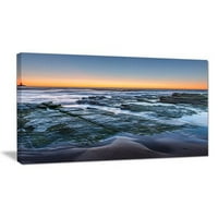 Dizajn Art Sunrise preko širokog iz Sydney oceana Veliki morski obalni fotografski otisak na omotanim