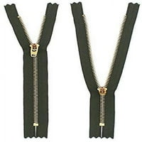 Brass Jeans Hlače YKK 4. Zippers - Boja crna maslina