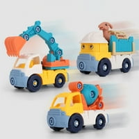 Temacd Engineering Toy Odvojivi djeluju lako ABS Građevinska vozila igračka za djecu, b