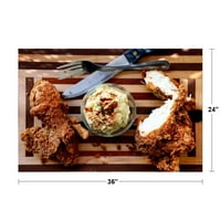 Laminirana južna pržena piletina i krompir salata od piletine pileće dekor kokoši umjetnička farma kuhinja