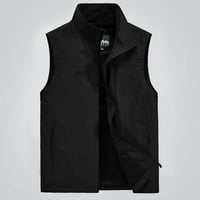Tking Fashion Fashion Muškarci Casual Solid Vanjske prste jakne za brzo sušenje Bluza - Black XXXXXXL