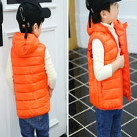Pedort Toddler Boys Girls Limness Wims Warm Warth Vest Kids Lagan jakna Outerwear Orange, 150