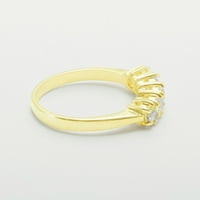 Britanci napravio 9k žuto zlatni kubični cirkonijski ženski vječni prsten - veličine opcija - veličine