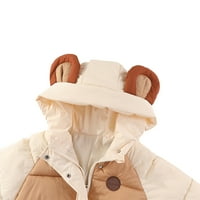 GODDERR 1-7Y Baby Boys Girls Down zimska jakna s slatkim ušima udobnim kaputima s kapuljačom sa zatvaračem