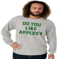 Da li volite jabuke poznati citat dugih rukava majica muškaraca žena brisko brendovi s