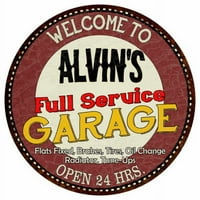 Alvinova puna usluga garaža 14 okrugla metalni znak man pećinski dekor 100140037122