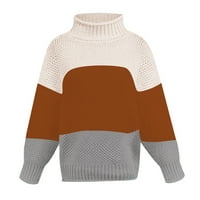 Žene s ramena džemper casual pleteni labav pulover dugih rukava