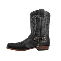 Zodanni dame Vintage vezene cipele Chunky Heel Mid Calf Boot v Cut Western Cowgirl Boots Vanjski jahački