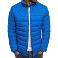 Tking modni muški jeseni zimski patentni patentni patentni patentni jakni Pakična jakna - plavi XXL