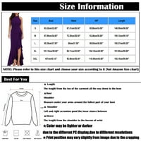 Bazyrey Women Maxi haljina bez rukava bez rukava visoke maxi modna seksi Split Bodycon sinteine ​​večerne