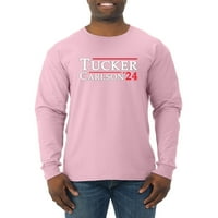 Divlji Bobby, Tucker Carlson 'Predsjednički izbori Politički majica s dugim rukavima, svijetlo ružičasta,