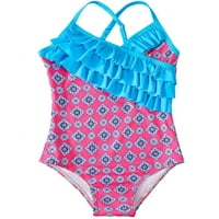 Eloshman Girls kupaći odijelo V izrez Jedno kupaće kostim rukavice slatke kupaće kostime sruši dječja