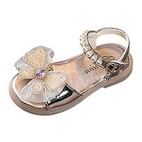 KPOPLK TODDLER Little Girls Glitter Cvijet Open-Toe Ravna haljina Sandale Ljetne cipele