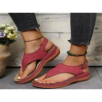 Ferndule Womens Wedge Flip Flops Sandale sa lukom potpornice Ljeto Udobne casual Thong sandale