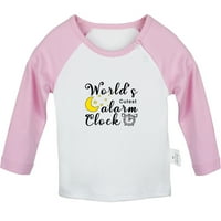 Svjetski simpatični budilnik Smiješna majica za bebe, majice za bebe novorođenče, dječji vrhovi, dječji