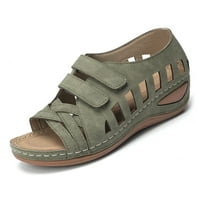 Strappy sandale za žene klinovi Flip flops modni kopča sa sandala zelena 39