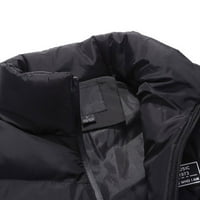 Muškarci Jesenski zimski modni postolje Color Color SPATPOAT prsluk za jaknu gornji kaput, crni, xxxxxxxl