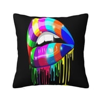 Dekorativni jastuk za bacanje duge usne LGBT ponos kauč kauč na kauču Dekorativni pleteni jastuk za