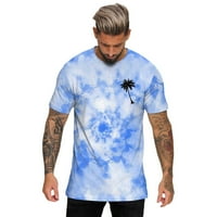 Muški modni vrhovi ljetne havajske plaže Casual Sports Tie Dye Okrugli vrat majice