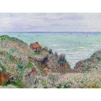 Monet, Claude Crni moderni uokvireni muzej umjetnički print pod nazivom - kabina carinskog sata