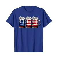 Muška košulja Ljetna nezavisnost Dan Američka zastava Print Dvostruki sloj Slobodno vrijeme Comfy Crew