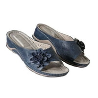 Ženske cipele široke širine sandale udobne otvorene nožni prste na ljetnim papučama na plaži