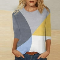Ženski pulover Duks modni ispisani labavi majica rukava za bluze okrugli vrat casual vrhovi