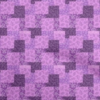 Onuone pamuk poplin ljubičasta tkanina cvjetna silueta šivaće tkanina od dvorišta otisnuta DIY odjeća