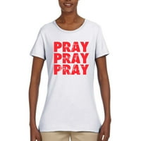 Divlji Bobby se moli na tome moliti se nad njim se moliti kroz INSPIRirano kršćanske žene grafički tee,