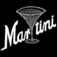 Pop Art Muška Raglan Word Art Majica - Martini
