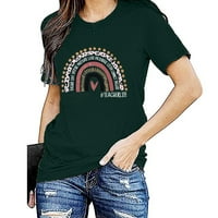 Honeeladyy Cleance ispod 10 $ Rašičnije majice za ženske rainbow grafički tee smiješno jak slovo inspirativne