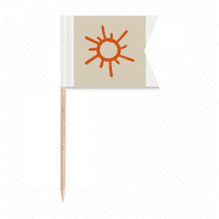 Ručno slikanje Narančasto sunce sunčeve zastave za zube za zastavu za označavanje za zabavu za zabavu