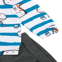 Nokiwiqis Boys Set odjeće, Dinosaur Print majica + patchwork duge hlače
