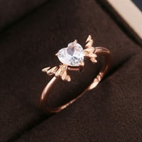 Prstenovi za tinejdžere moda Izvrsna krila Dijamantna prstena za srce za angažovanje nakita pokloni