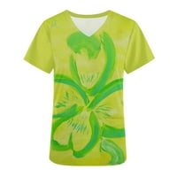 Wemens St Patricks Day Pismo Shamrock Print The Print kratkih rukava Bluza Flowy Pokloni Irska dukserica