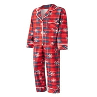 Božićne pidžame za obiteljski snježni pahuljice taster za ispisu i hlače