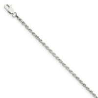 Prekrasan lanac u obliku konopa od srebra od srebra u sterlingu