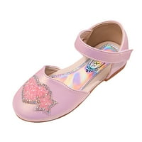 〖Roliyen〗 Devojke Sandale Girls Baby Princess Cipele Pearl Rhinestone Sequins Heart Sandales Plesne