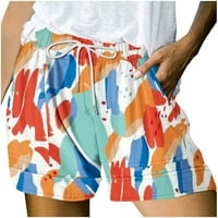 EFSTEB Ljetne ženske kratke hlače za vrećaste kratke hlače Trendy casual šorcs udobne čvrste boje čipke