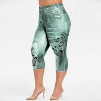 Yubatuo kratke hlače za žene modni hip dizanje High Squik Print Jeggings Ležerne prilike za zabave Traperice