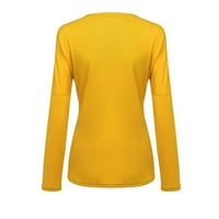 Fimkaul ženske košulje Zimske jeseni plus veličina dugih rukava Ležerne prilike O-izrez Sudac Easy Bluze
